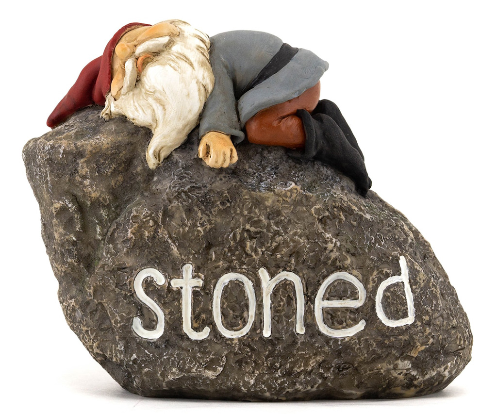 Stoned Gnome On A Stone